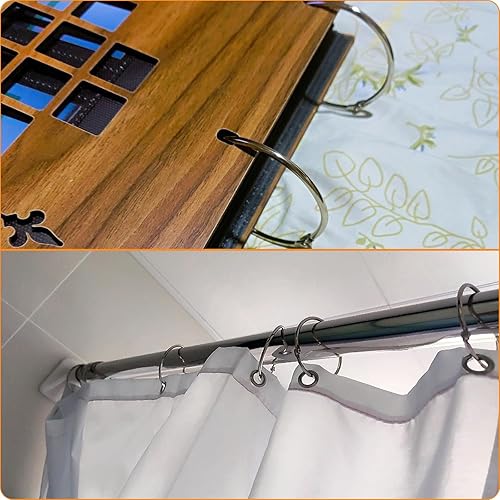 Miniatura 6 de 3 pulgadas (paquete de 12) anillos de libro de hojas sueltas, con metal niquelado para llaves y tarjetas de índice, para escuela, hogar u oficina,