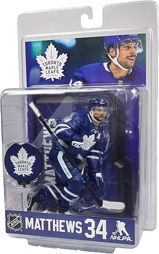 Miniatura 6 de McFarlane Juguetes - Auston Matthews (Toronto Maple Leafs) Figura posada de la NHL de 7 pulgadas, Picks deportivos de McFarlane