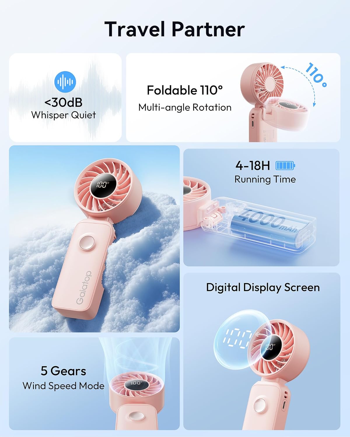 【 夏日救星 】 Gaiatop 隨身風扇 $10.39