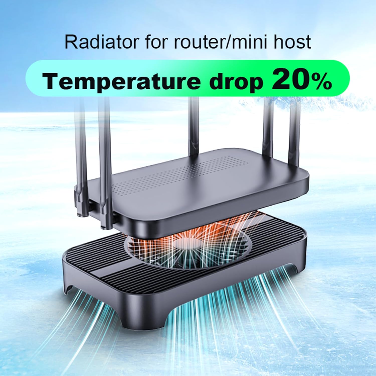 X3-V2 USB Cooling Fan, 18dB Ultra Quiet 140mm USB PC Fan with 3 Speeds Controller, Built-in Cable for Cooling Mini PC, Router, Receiver, Amplifier, DVR, PlayStation, Xbox, Computer Cabinet image 3