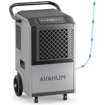 160 Pint Commercial Dehumidifier with Pump, Industrial Dehumidifier for Basement & Warehouse, 7500 Sq.Ft Large Dehumidifier with Drain Hose,24H Timer, Auto Restart Defrost