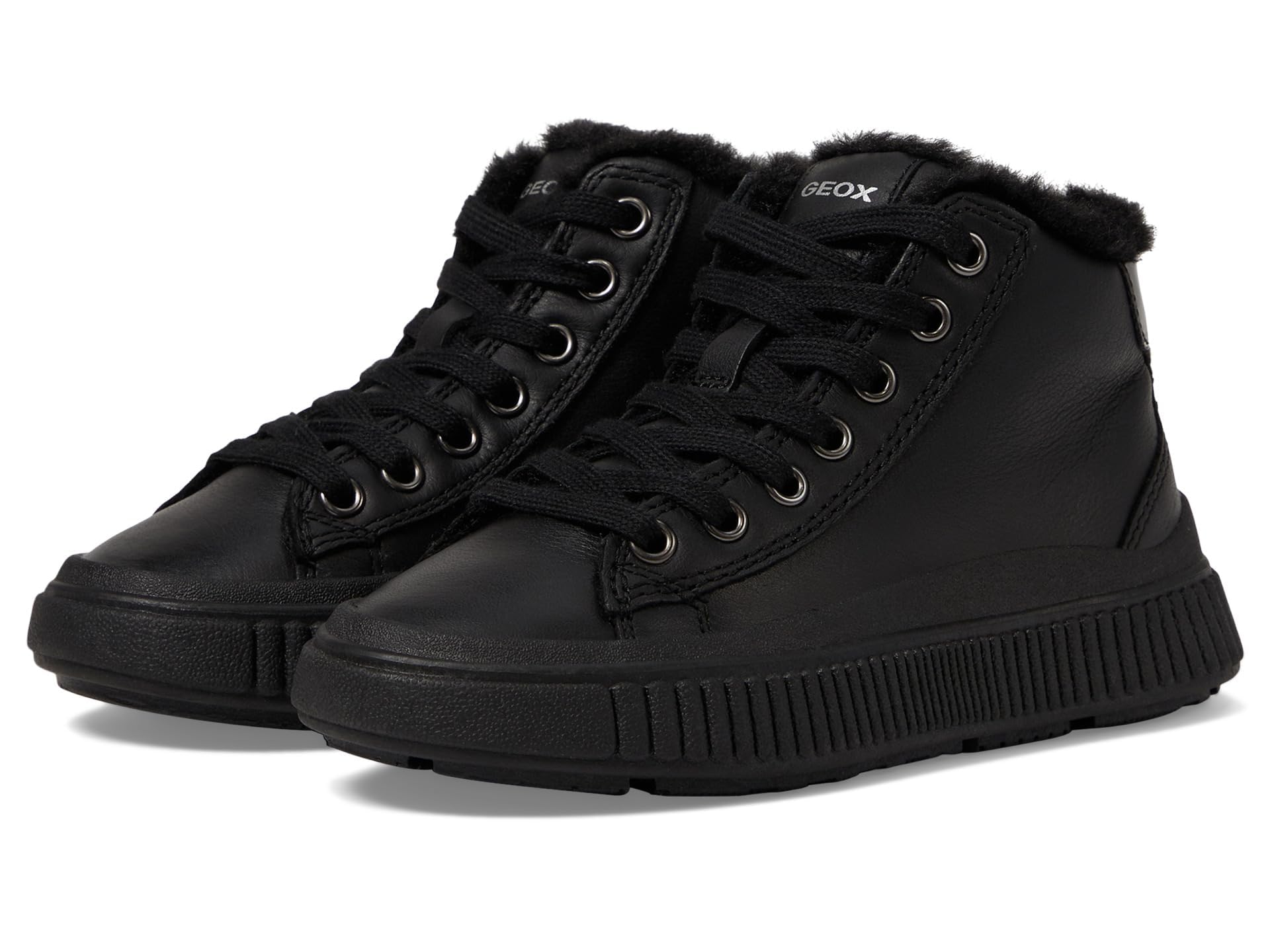 Geox J LAQUINNY Girl G Sneaker, Black/White, 1 UK