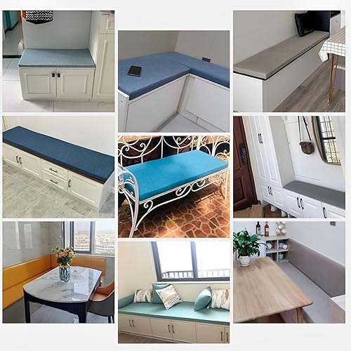 Miniatura 7 de Cojín de banco personalizado, cojines de ventana de bahía para muebles de interior, almohadilla antideslizante de 234 plazas, cojín de repuesto para
