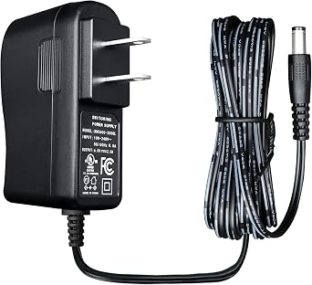 UL Listed 6V 2A AC DC Power Supply Adapter 6 ft Replacement Backup Cord for Elliptical Bike, Auto Trash Can, Animatronics, BP Monitor, Trail Cam, Digital Picture Frame