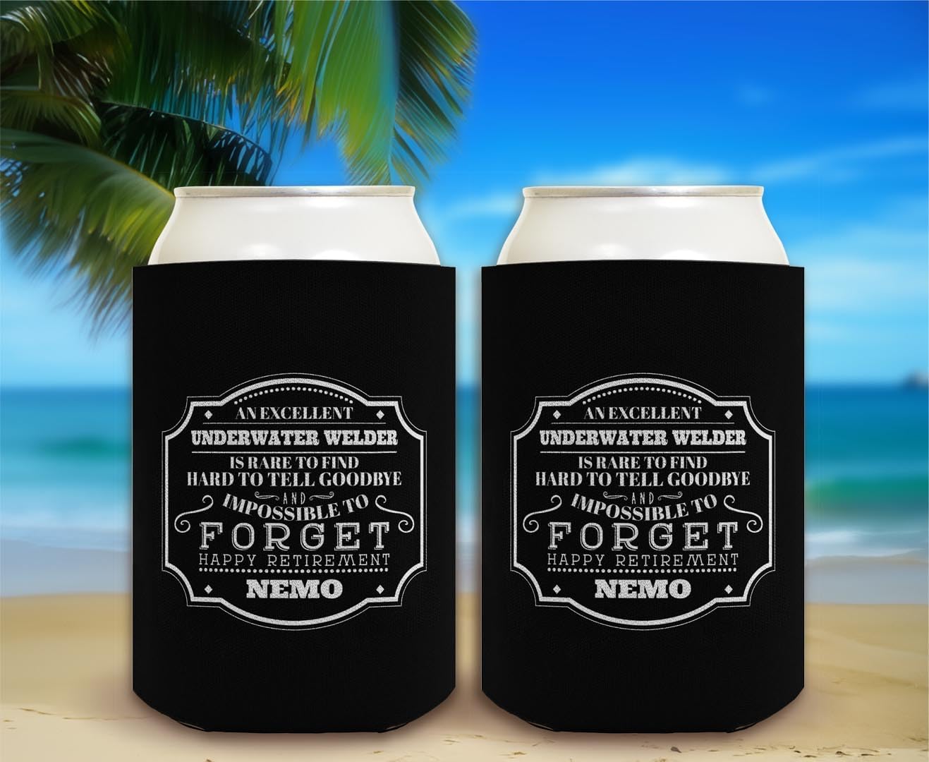 Retirement Gifts For Women 2 Line Personalized Retirement 24-Pack Personalized Can Drink Thermocoolers Party Pack