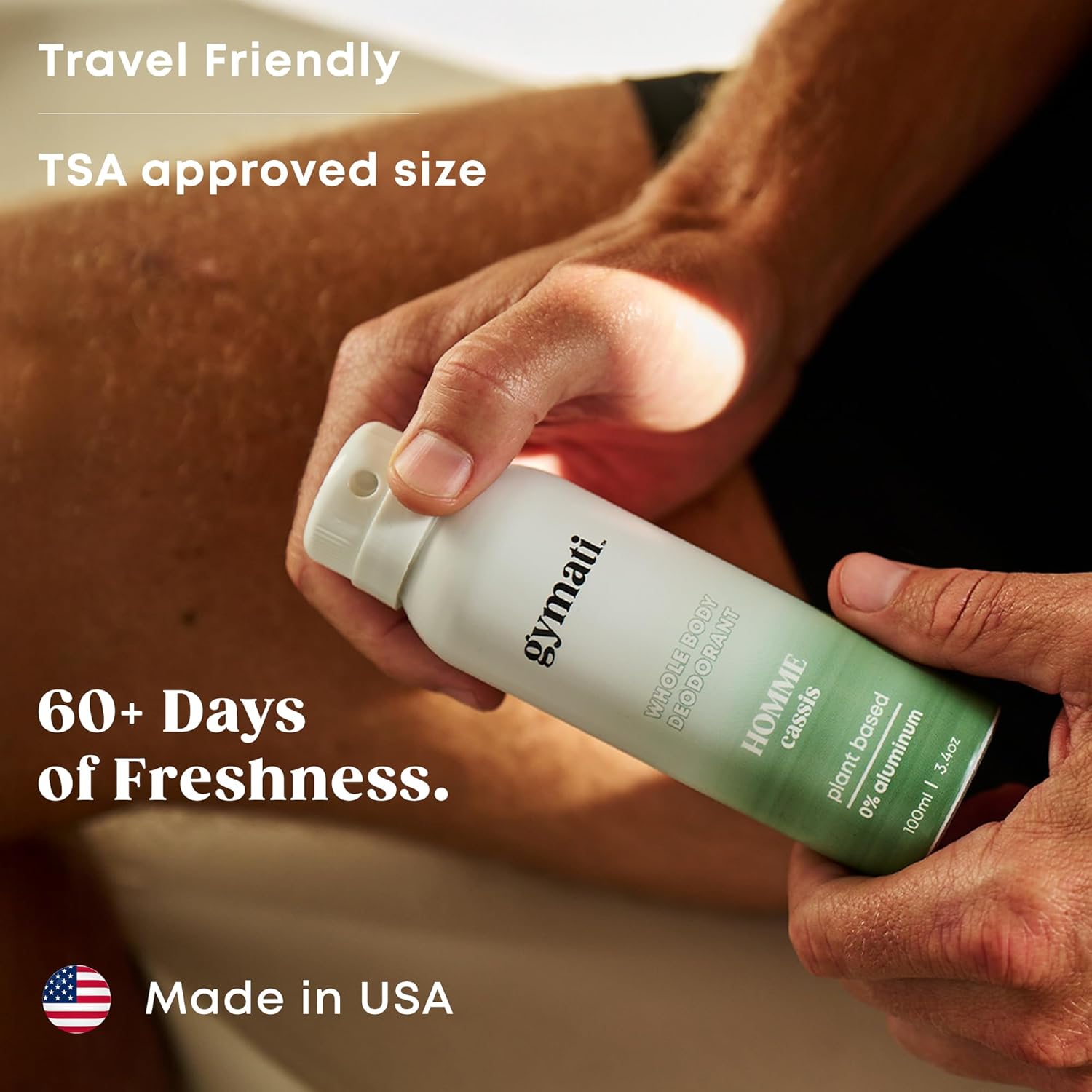 Gymati Natural Deodorant Body Spray – Aluminum-Free, Plant-Based Blend with Aloe & Zinc, Long-Lasting Odor Protection, Luxury-Inspired Scent Men, Pack of 2