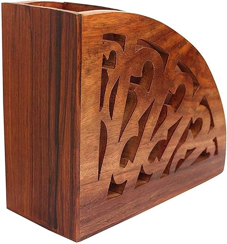 Miniatura 2 de Soporte de almacenamiento de madera hecho a mano con control remoto | Soporte remoto de madera para oficina | Soporte remoto de CA | Caja de