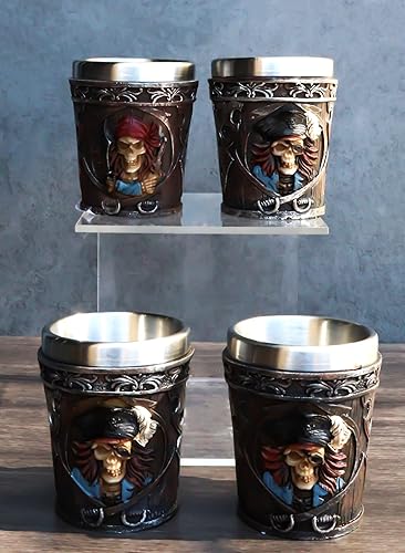 Miniatura 2 de Ebros Myths Legends And Fantasy Spirit - Juego de 4 vasos de chupito con temática de 2 onzas, carcasa de resina con forro de acero inoxidable, gran