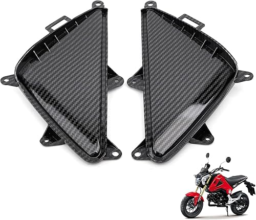 Miniatura 80 de Mokuo Luz de cabeza de fibra de carbono para motocicleta, panel lateral, soporte de señal de giro, apto para Honda Grom Msx 125 SF 2013-2016