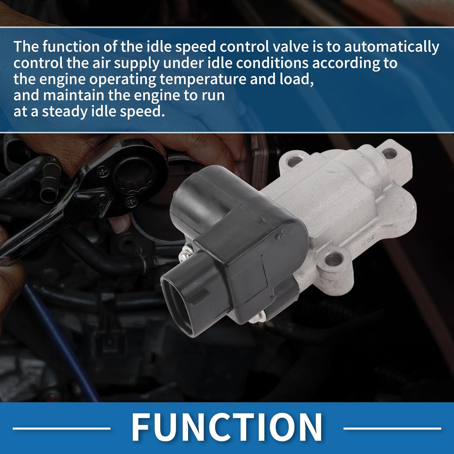 Car Idle Air Control Valve for Toyota Camry 2002-2006 Replace No.2227028020 IACV Idle Motor Idle Air Control Valve for Stable Engine Operation