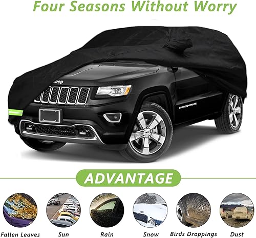 Miniatura 3 de Fundas impermeables para automóvil Jeep Grand Cherokee 2011-2021, fundas 190T, ajuste al cliente, correa 100% impermeable, resistente al viento