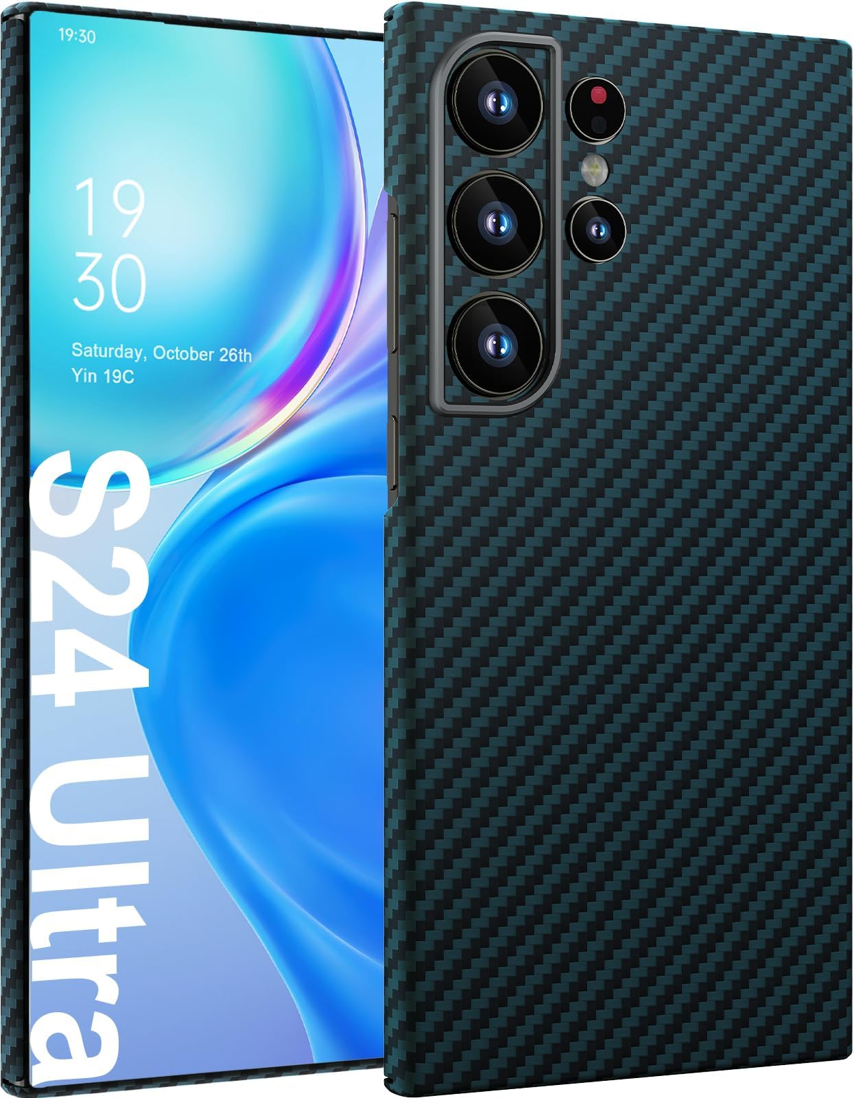 memumi Ultra-thin Aramid Fiber Case for Samsung Galaxy S24 Ultra, [Military Grade Drop Protection]Sturdy Durable for S24 Plus Aramid Fiber Thin Case, With 3D Grip Touch, Support Wireless Charging