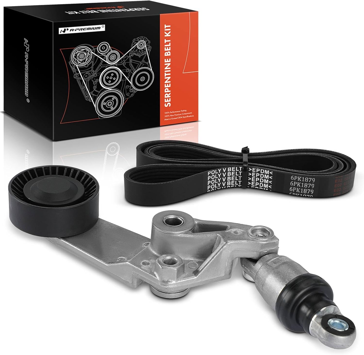 A-Premium Engine Serpentine Belt Drive Kit Compatible with Toyota 2003-2008 Corolla, 2003-2008 Matrix, 2003-2005 Celica - 1.8L