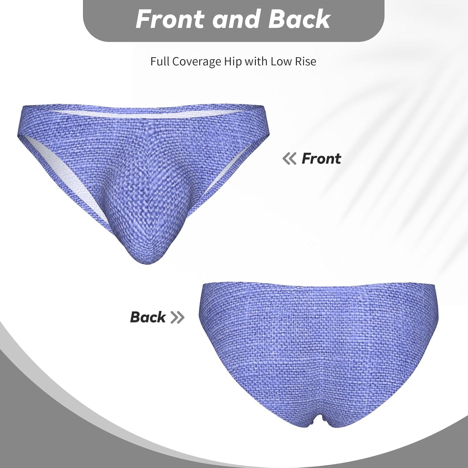 Lavender Purple Men's Bikini Underwear - Soft Breathable Elasticity Comfort for Everyday Wear
