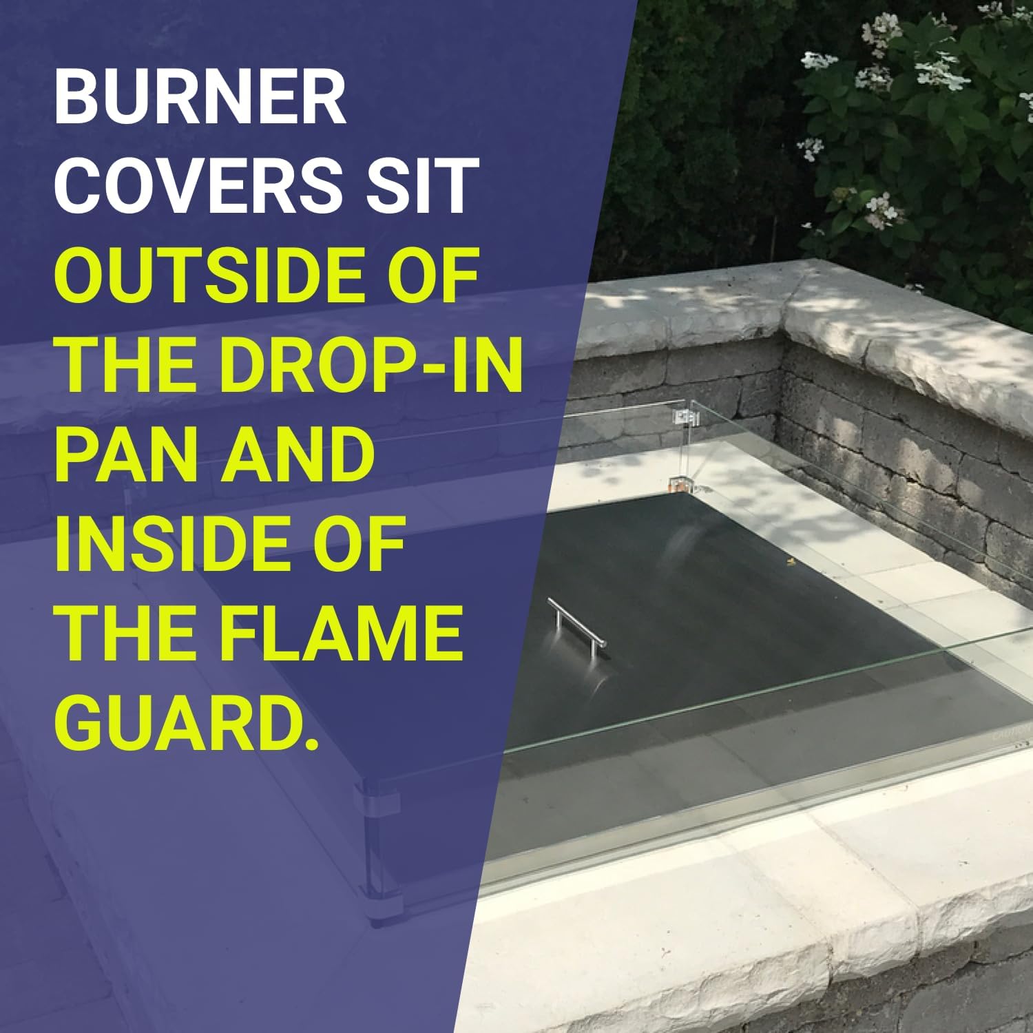 American Fireglass 63" Stainless Steel Cover Linear Drop-in Pan Cover