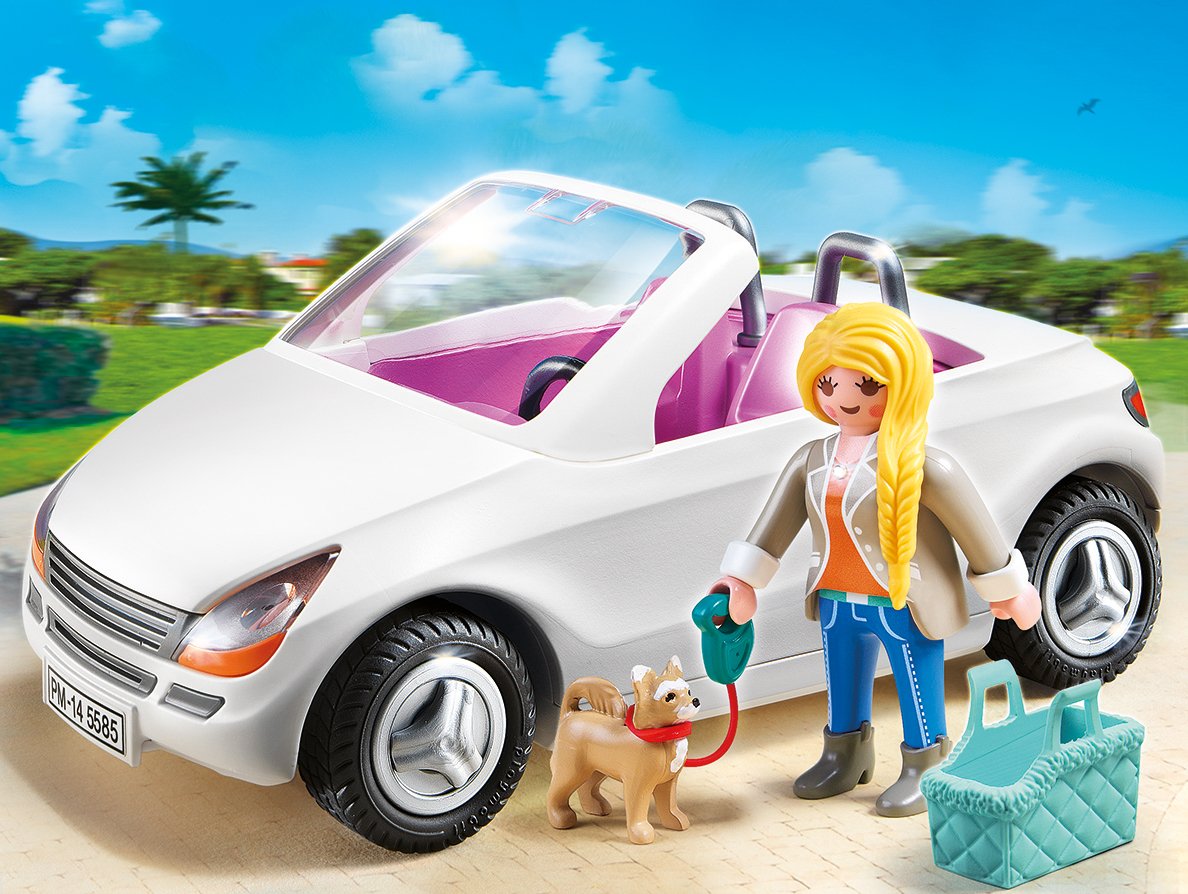 Playmobil 5585 kabriolet z kobietą, zabawne, pomysłowe odgrywanie ról, zestawy do zabawy odpowiednie dla dzieci w wieku od 4 lat