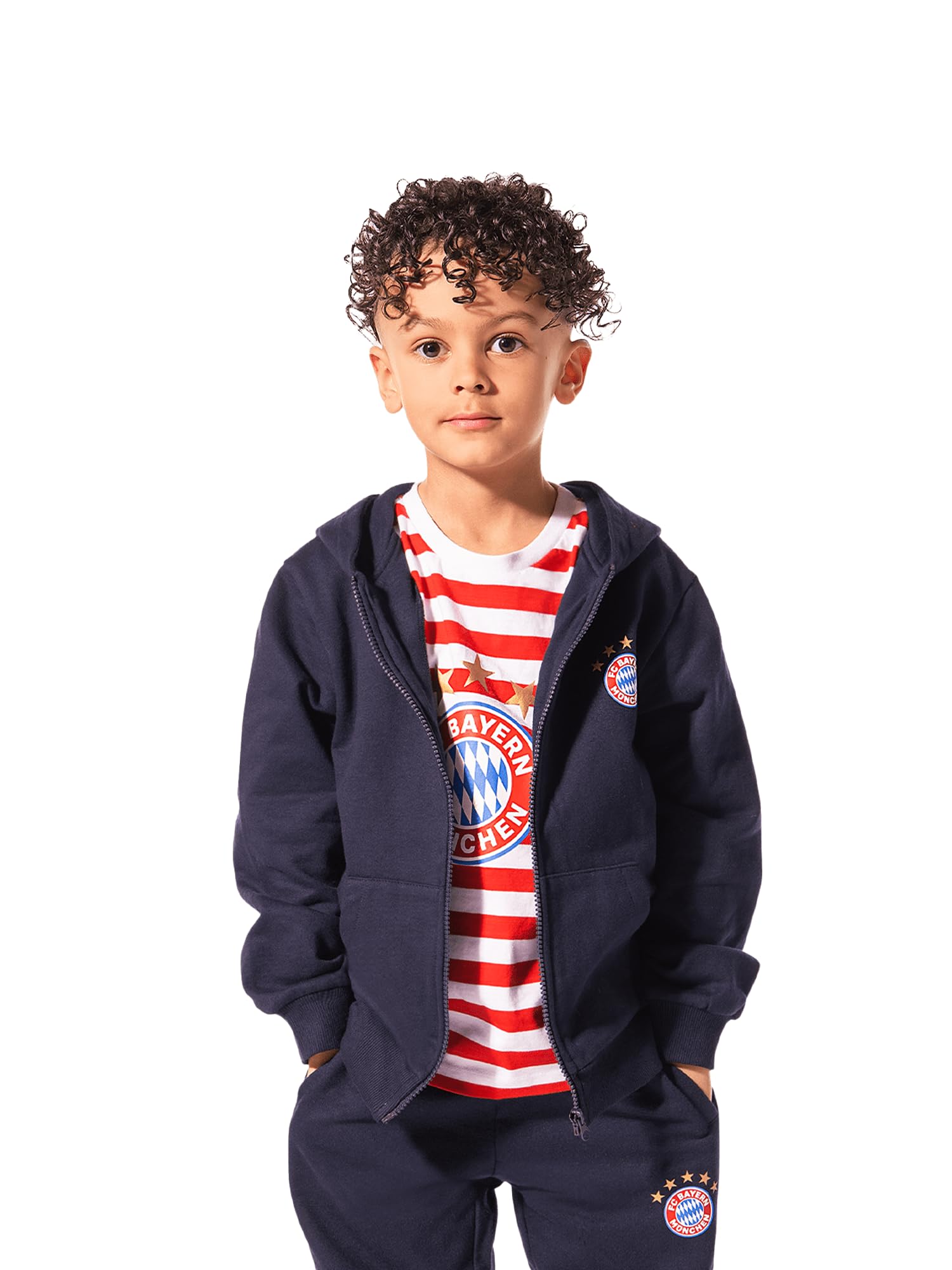 Sweat à Capuche Zippé FC Bayern München Pour Homme - Bleu Marine, 100% Coton - Coupe Classique, Logo Imprimé - 6
