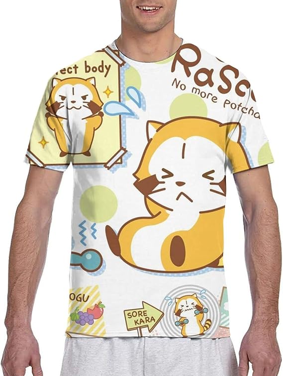 Amazon Co Jp 3d プリント カジュアル Tシャツ 男女兼用 大きいサイズ 半袖 面白い柄 派手 あらいぐまラスカル 1 オシャレ スポーツ トップス 量軽 爽快 ティーシャツ 柔らかい 快適 メンズ Tシャツ ファッション