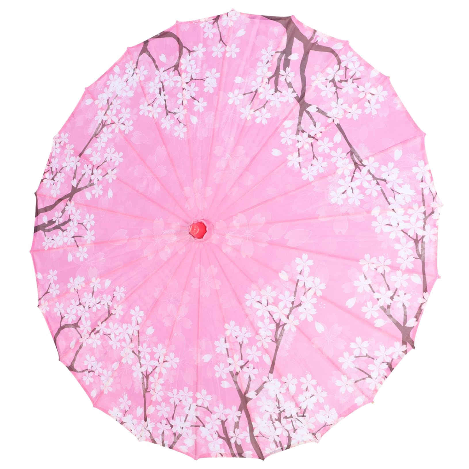 Paraguas japonés de bambú rosa con seda tradicional para decoración de bodas 8