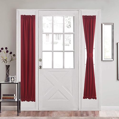 Aquazolax Cortinas opacas para ventana de puerta, cortinas para privacidad, elegantes para el tratamiento de ventanas, paneles laterales de puerta