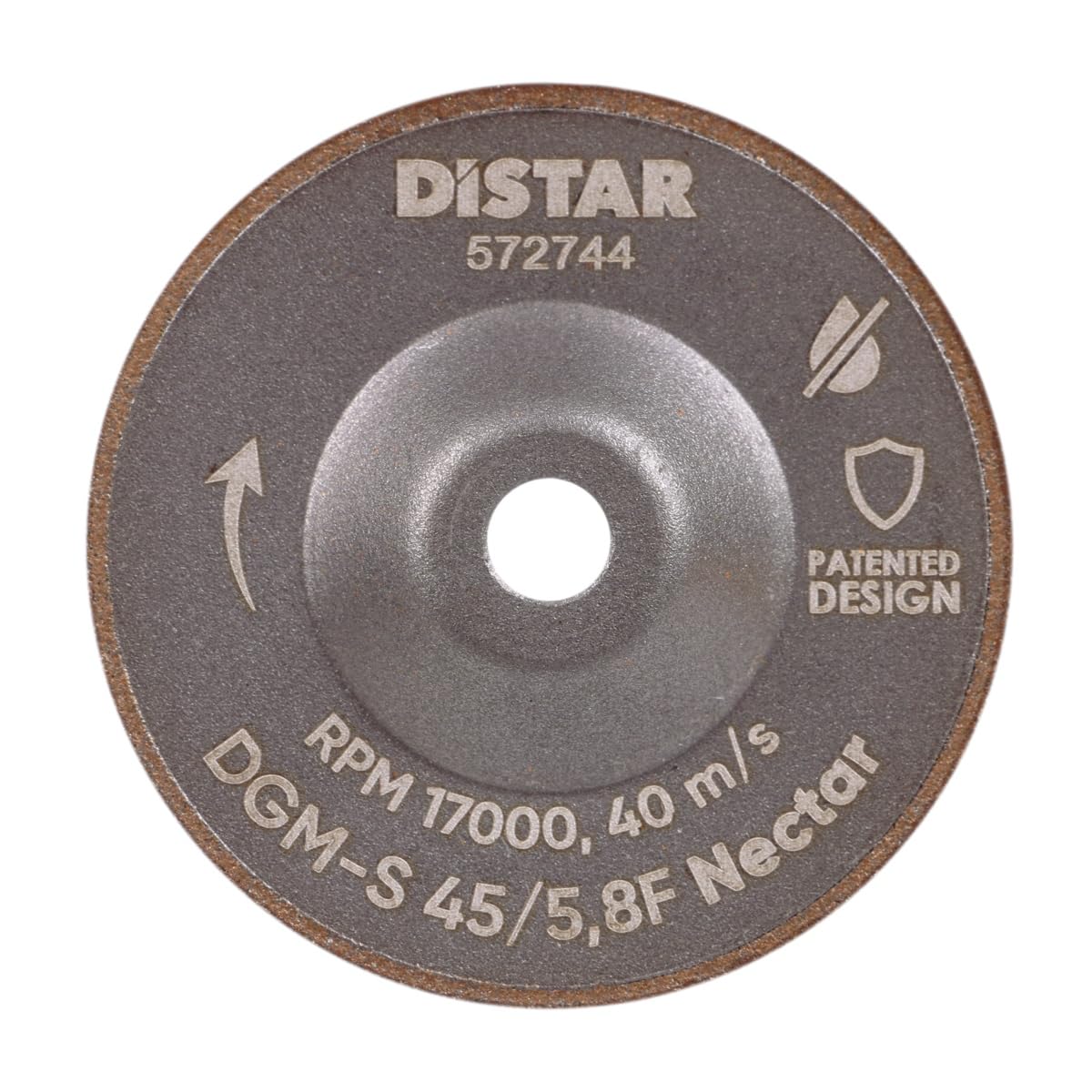 Distar NECTAR Disco abrasivo de diamante de 45 mm, grano 100, para cerámica, gres porcelánico y porcelana, accesorios para amoladora angular, lijado preciso de azulejos sin roturas