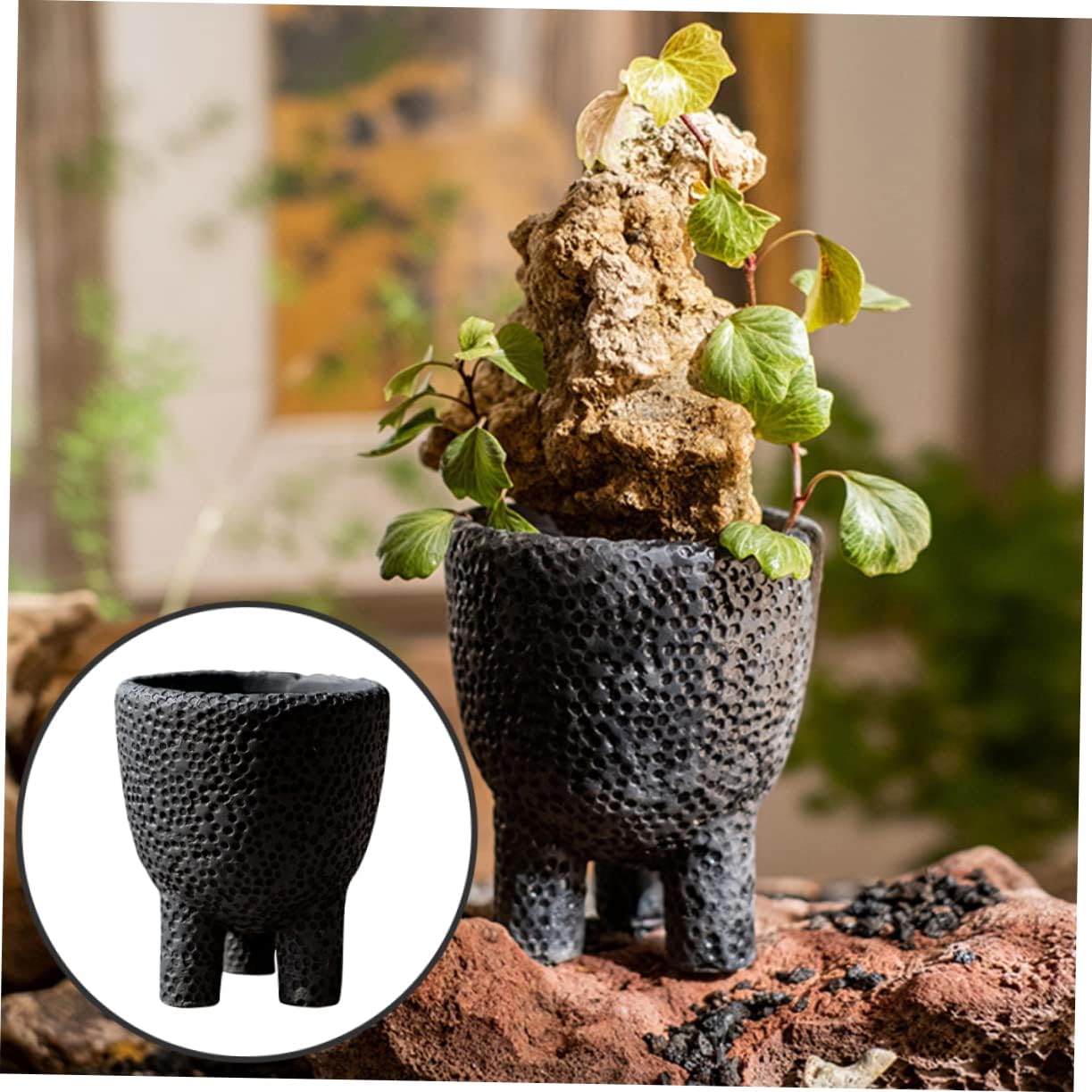 Milisten Vintage Creative Tripod Flower Pot for Indoor Plants Unique Flower Holder for Home Office and Garden Decor and Easy to Clean image 4