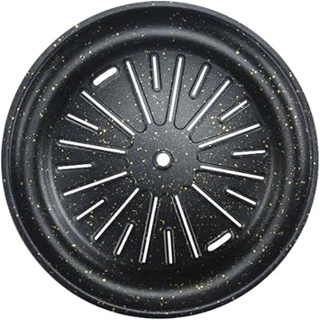 Griddle Plate Grill Plate Korean Babe Grill Pan Outdoor BBQ Plate Round Aluminum Plate Picnic Non-stick Pan Babe Cooking Tool Suitable for Outdoor BBQ Color Black, Size One Size