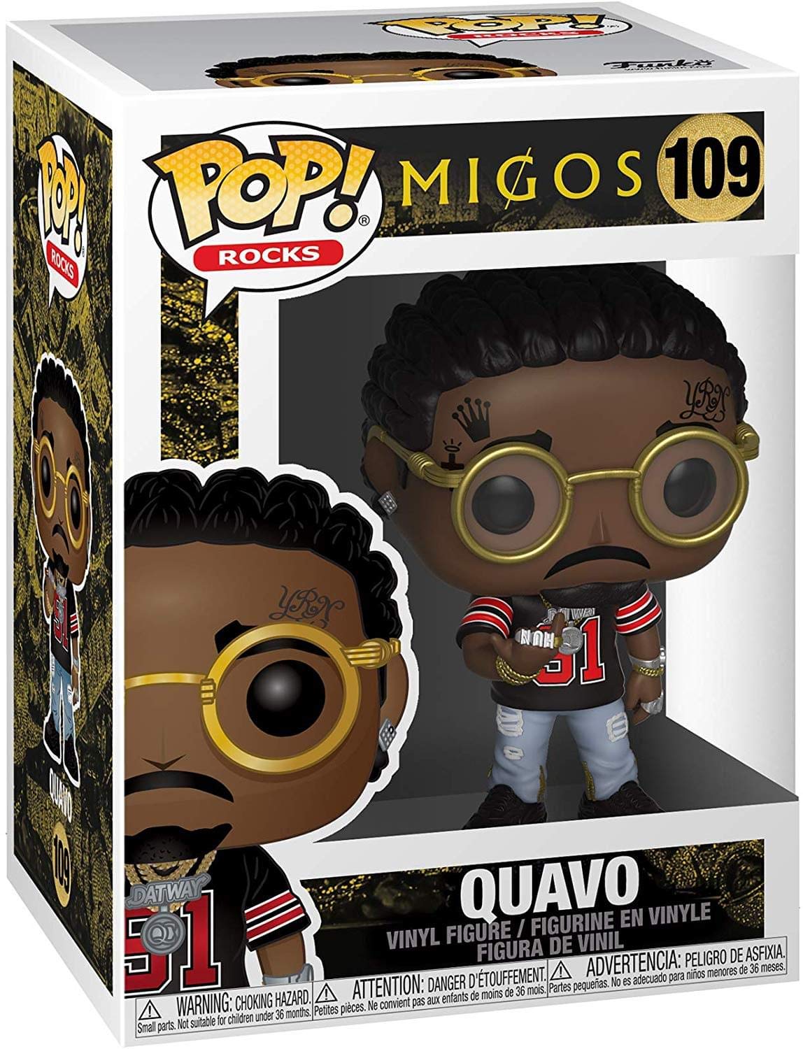 Amazon.com: Funko Pop! Rocks: Migos - Quavo, Multicolor : Funko