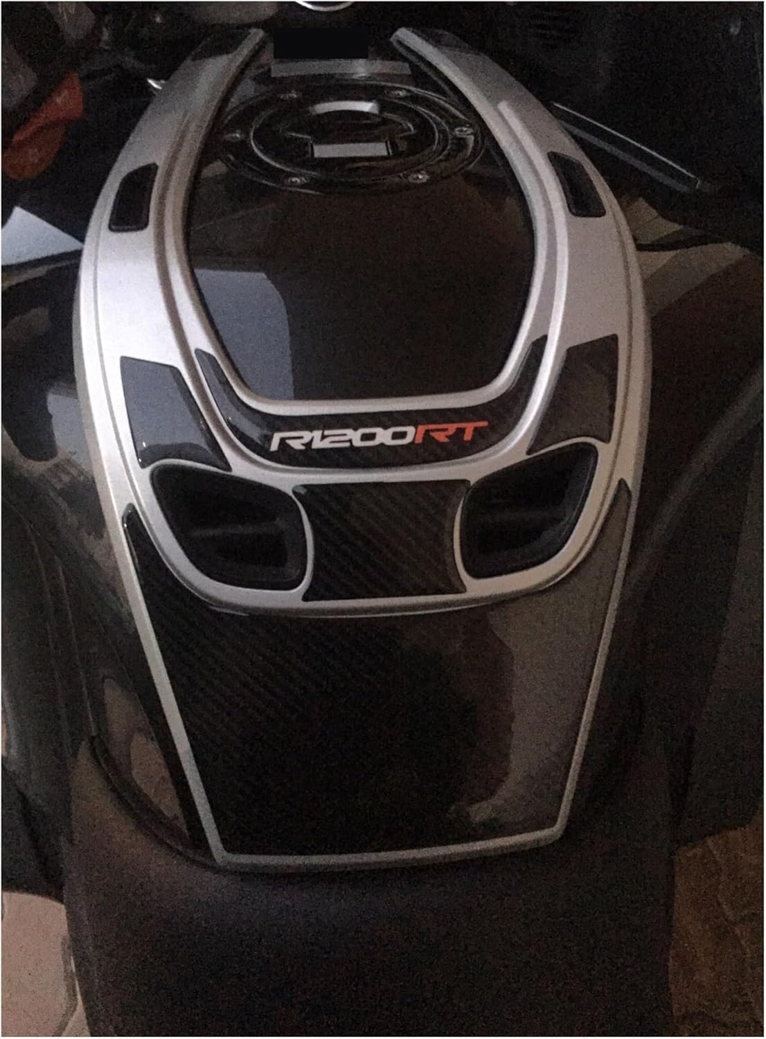 Tank Traction Pad Motorcycle Tank Pad Protector for R1200RT 2005-2013 2012 2011 2010 2009 Carbon Fiber Design Fuel Tank Sticker