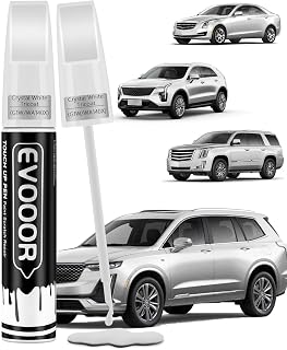 Crystal White Tricoat(G1W/WA140X) Touch Up Paint Compatible with Cadillac Exact Match 2 in 1 Touch up Paint for Chips and Nicks Repair with 2pcs Disposable Micro Applicators