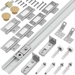 Closet Bifold Door Hardware & 48 Inch Track, 4 ft Bi Folding Door Rail Kit
