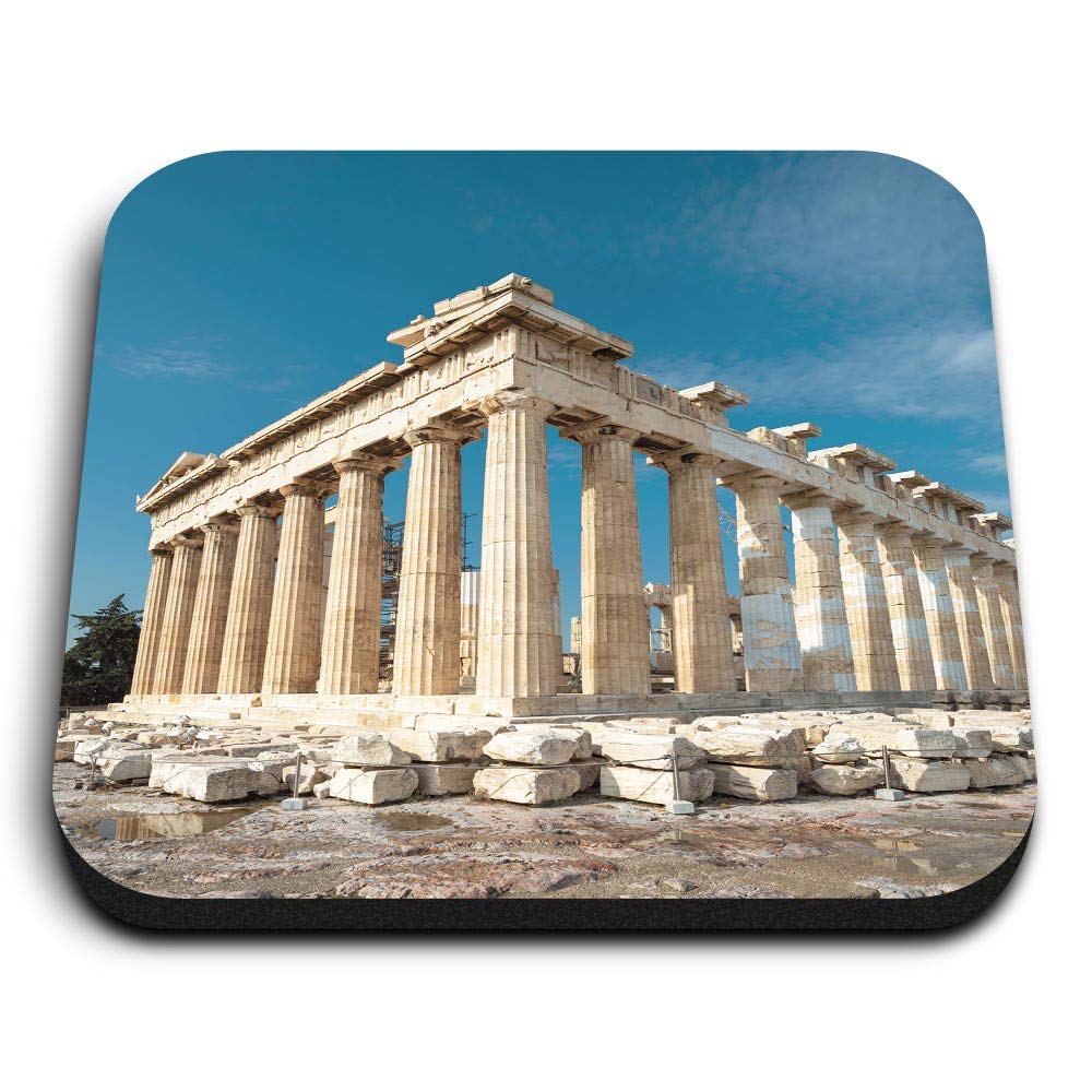 1 x Square MDF Fridge Magnet - Parthenon on Acropolis Athens Greece 16267