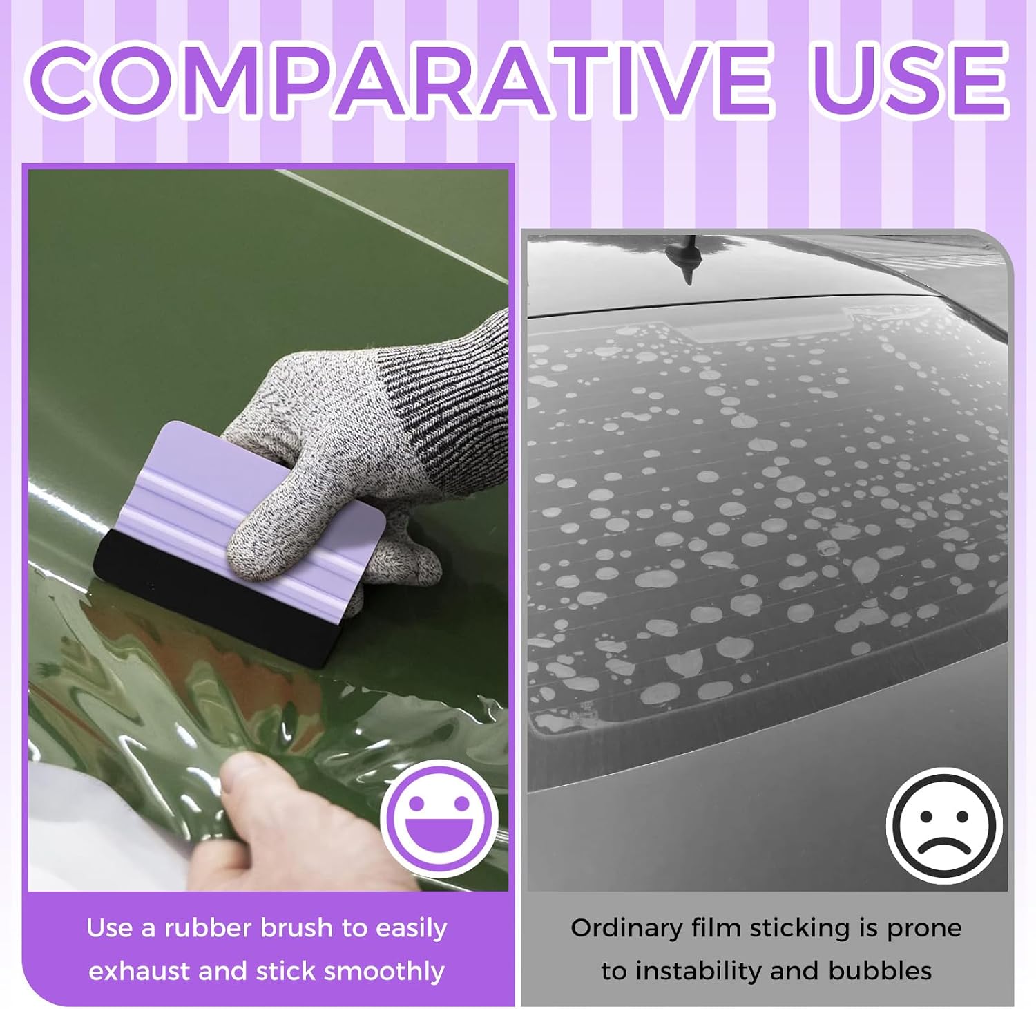 2 PCS Felt Squeegee for Vinyl - Wallpaper Smoothing Tool 4 Inch, Squeegee for Vinyl Wrap, Vinyl Scraper Tool for Car Wrap Window Smoothing DIY Crafts