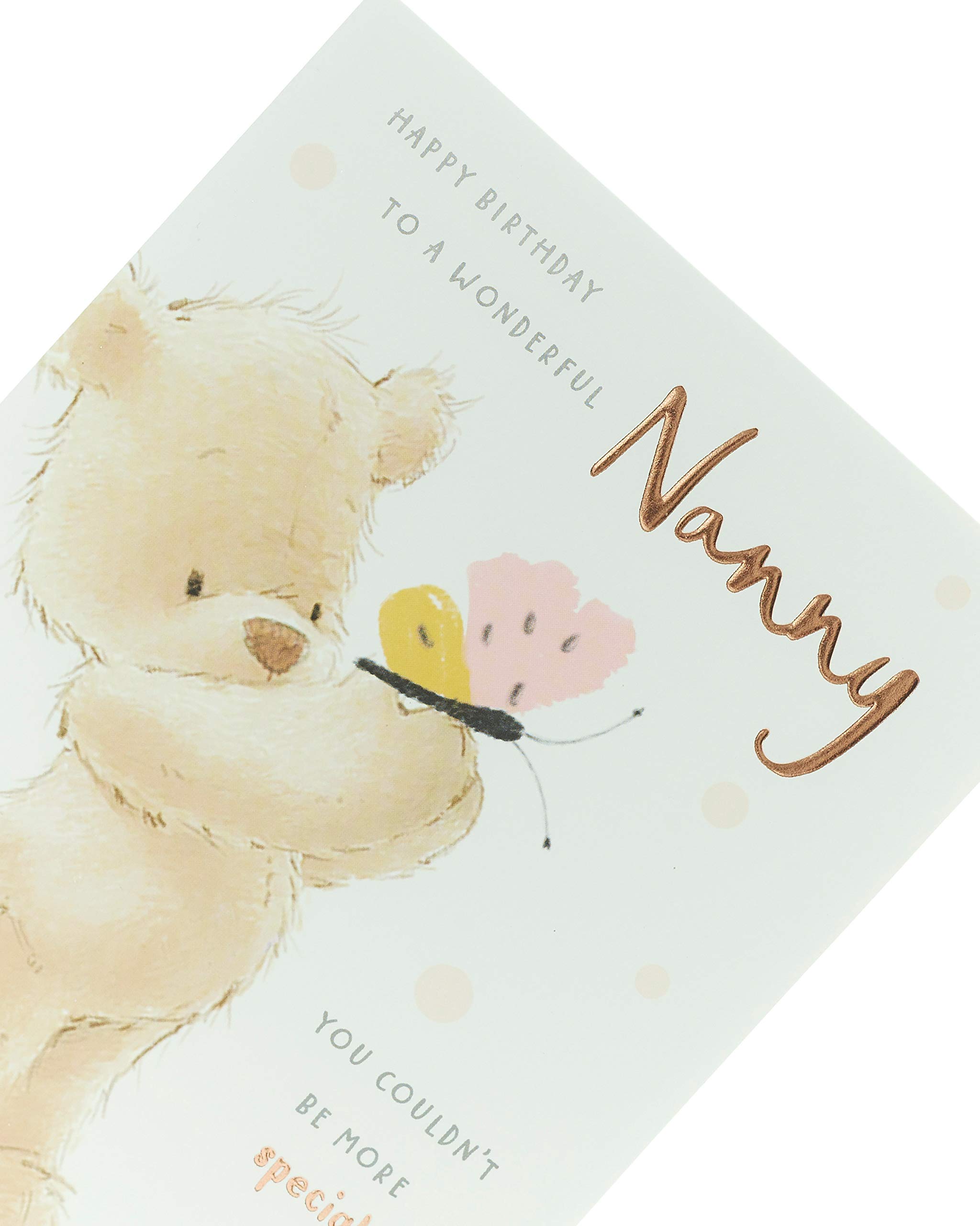 Geburtstagskarte Für Kindermädchen – Süßes Teddybär-Design Mit Folienprägung
