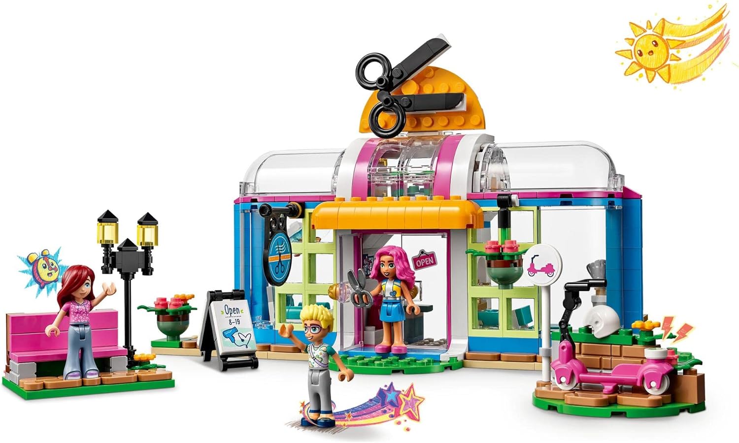 LEGO Friends Toy Hair Salon Building Toy - Hairdressing Set with Paisley & Olly Mini-Dolls, Creative Pretend Play Spa with Accessories, Fun for Boys, Girls and Kids Ages 6+, 41743