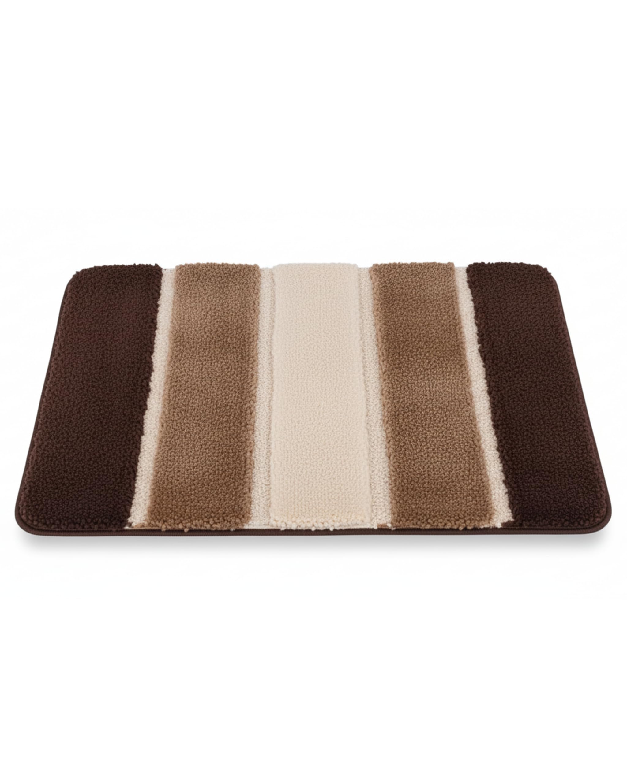 Nest & Nibble Bathroom Bath Mat (Brown, 60 x 110 cm) Non-Slip Toilet Floor Mat | Ultra-Absorbent Microfiber Technology Washable Shower Rug | Soft & Thick Anti-Mould Home Essential Bathtub Carpet