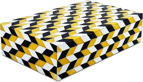 Miniatura 47 de Handicrafts Home Colección Marquet Array - Joyero decorativo hecho a mano para recuerdos, baratijas y decoración del hogar, caja para almacenamiento