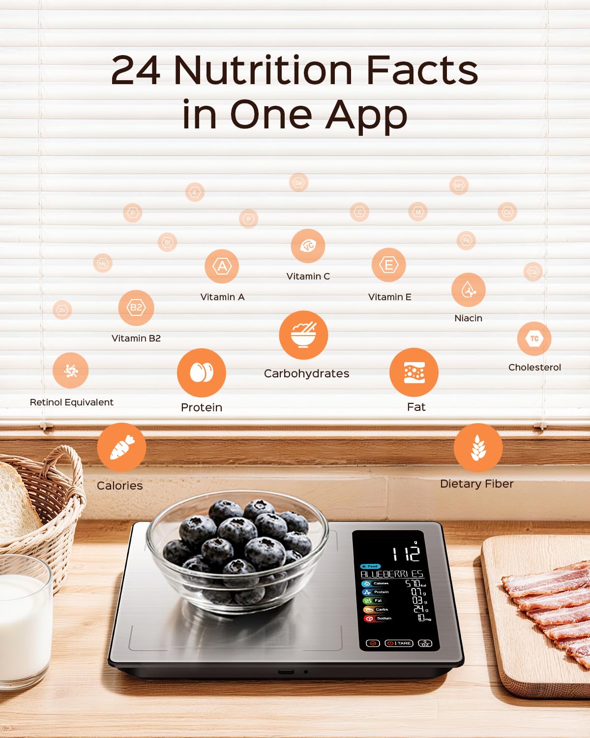 Balance de Cuisine Alimentaire avec Calcul des Calories
