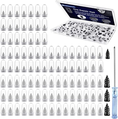 Miniatura 8 de NACHLYNN 80 piezas de clavos de reparación de neumáticos herramienta de auto-servicio clavo de reparación de neumáticos tornillo autoperforante de