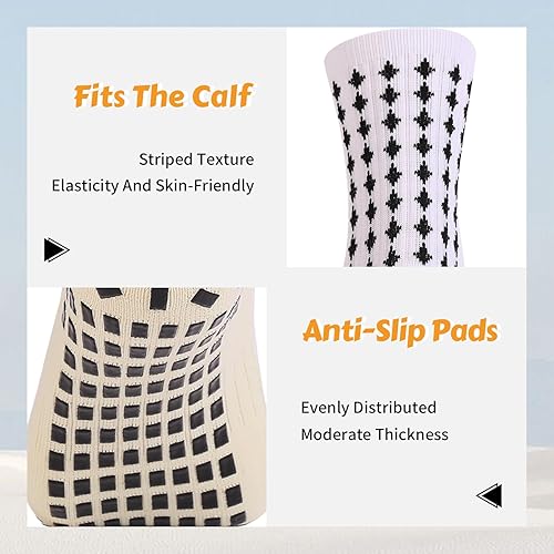 Miniatura 2 de wonhag Calcetines de fútbol para hombre antideslizantes 134 pares de almohadillas antideslizantes para fútbol, baloncesto, deportes con pinzas