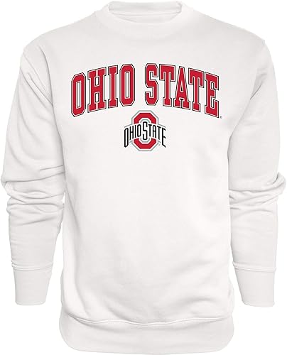 Blue 84 Sudadera con cuello redondo para hombre, color blanco