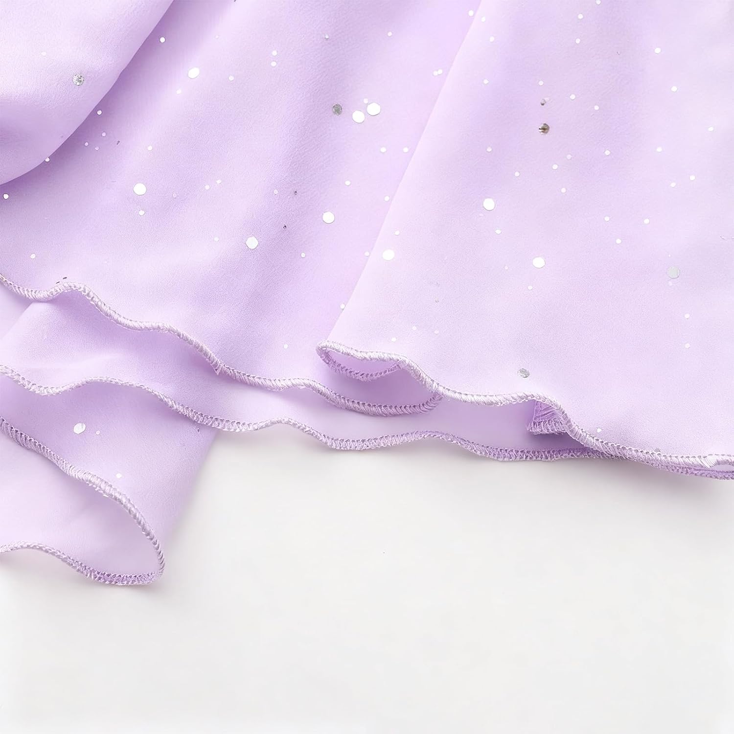 Loyan Girls Ballet Dance Skirts with Hair Scrunchie for Figure Skating Stage Performance High Low Hem