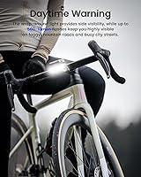 Vista 3 de Luz frontal de bicicleta Ravemen FR500 para conducción nocturna y diurna, compatible con computadoras Garmin/Wahoo, 6 modos, encendido/apagado