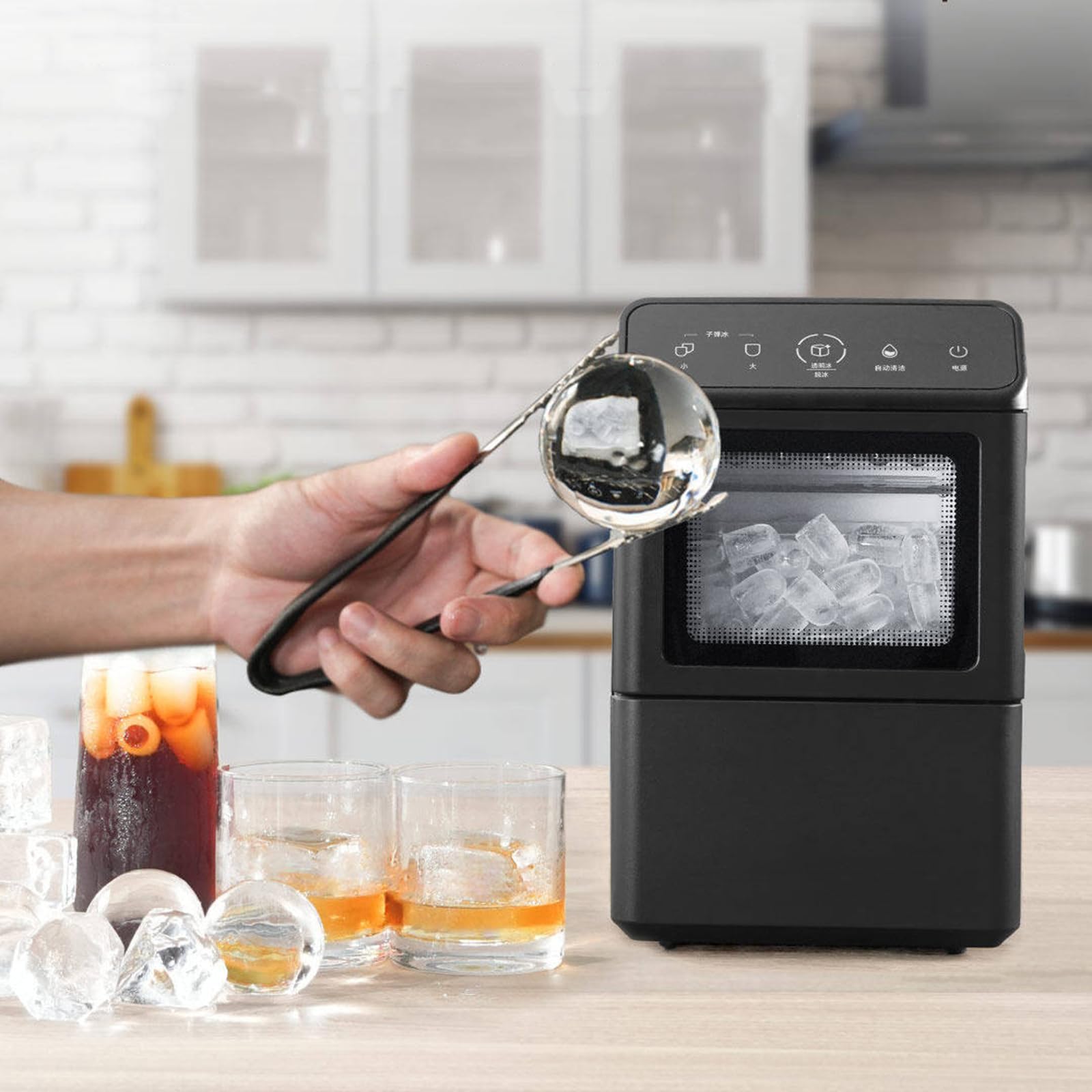 YNIYUJKL Premium Clear Ice Cube Maker, Countertop Clear Ice Ball Freezing Mold, Makes 4 60Mm Balls Or 55 * 55 * 55Mm Cubes At A Time, Slow?Melt, For Cocktails And Drinks