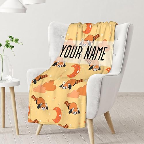 Miniatura 10 de Manta de panda rojo para niños, suave, mullida y acogedora, manta tamaño cuna de 40 x 50 pulgadas para sofá, oficina, manta cálida verde para regalo