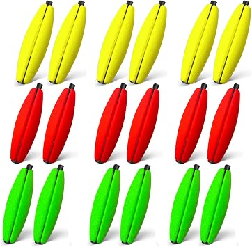Peg Floats SlottedFishing Floats for CatfishFishing Cigar Foam Bobber for Santee Rig1.5in,2in,2.5in,3in