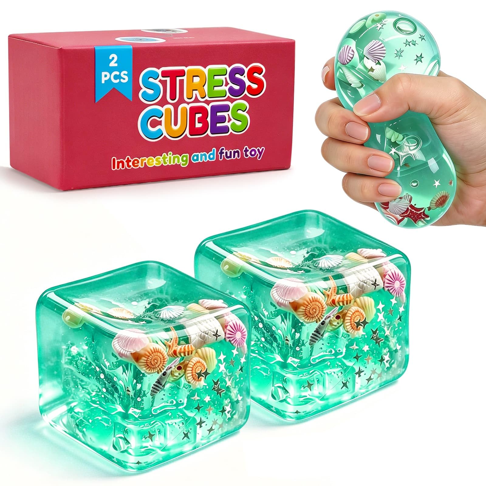 50% OFF AGMJFN Cube Squishy Stress Toy--2 Pcs