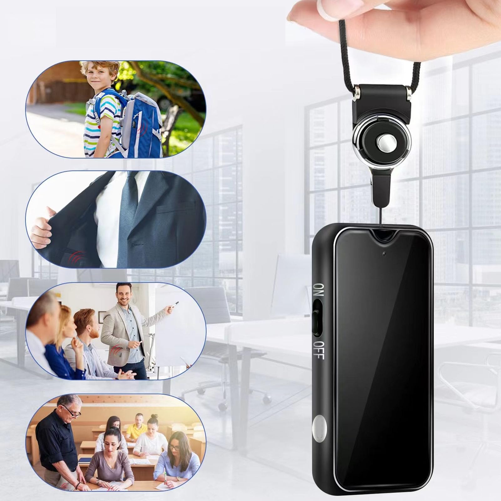 Luocute Grabadora de Voz Digital, Grabador de Audio con Cancelación de Ruido, 16 GB, for Conferencias y Clases
