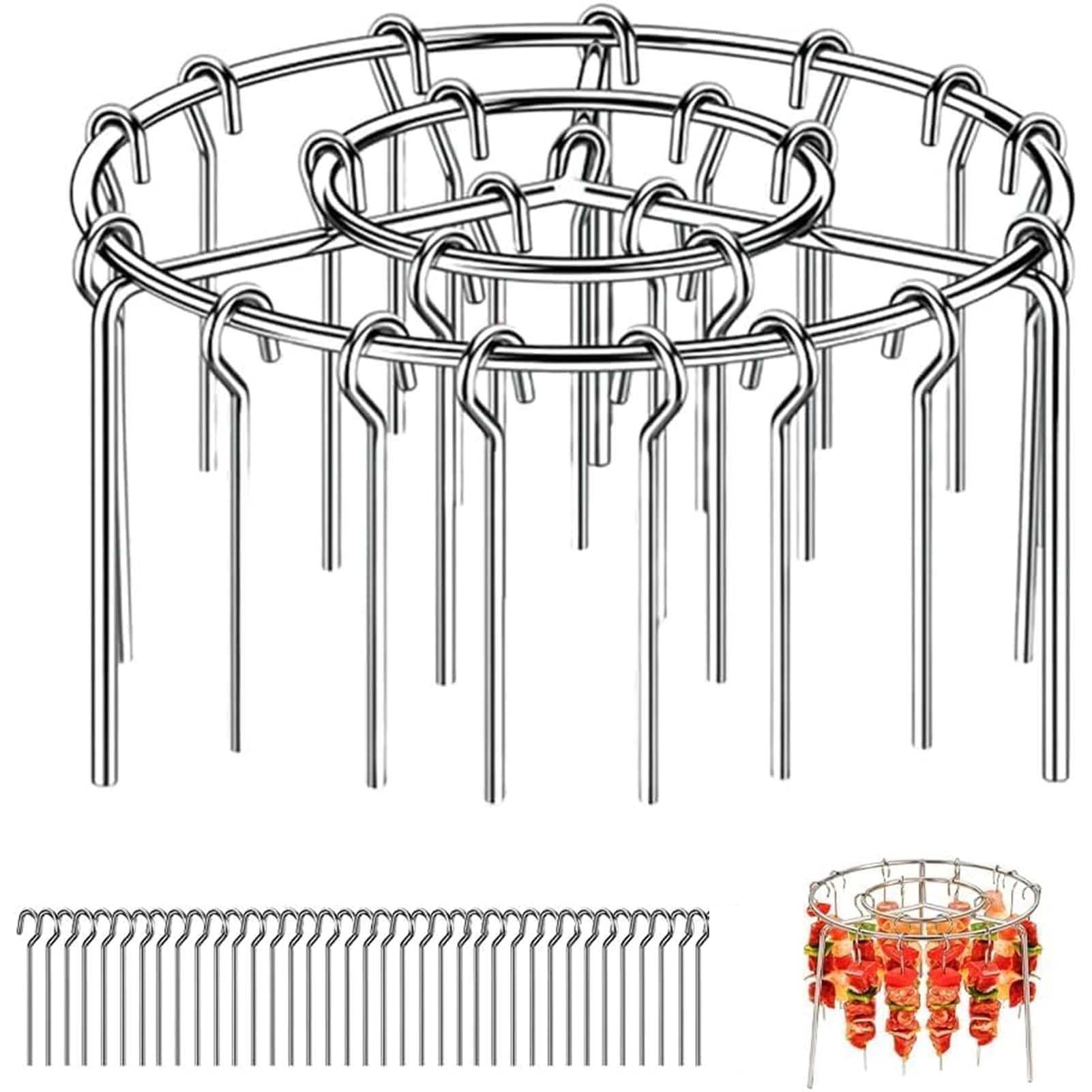 DTSXFTLY Air Fryer Skewer Rack Stainless Steel Vertical Kebab Holder