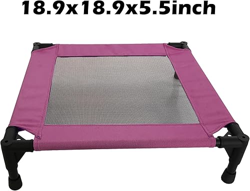 Miniatura 6 de Pozico Cama elevada para mascotas con malla transpirable para gatos y perros pequeños, catre refrescante elevado para mascotas para cachorros y Cama